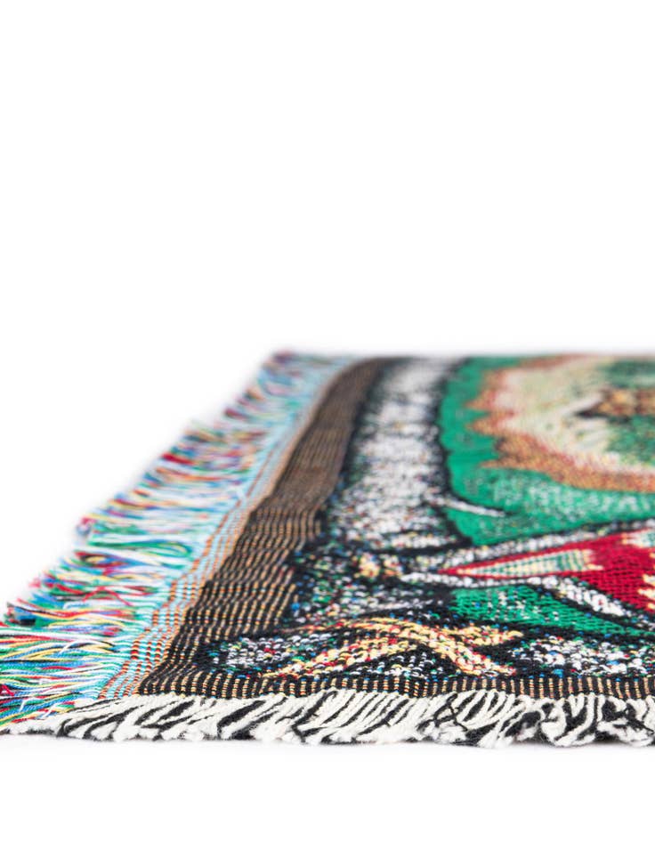 Detail image of 4' 6 x 6' Wolf Lodge Throw Blanket