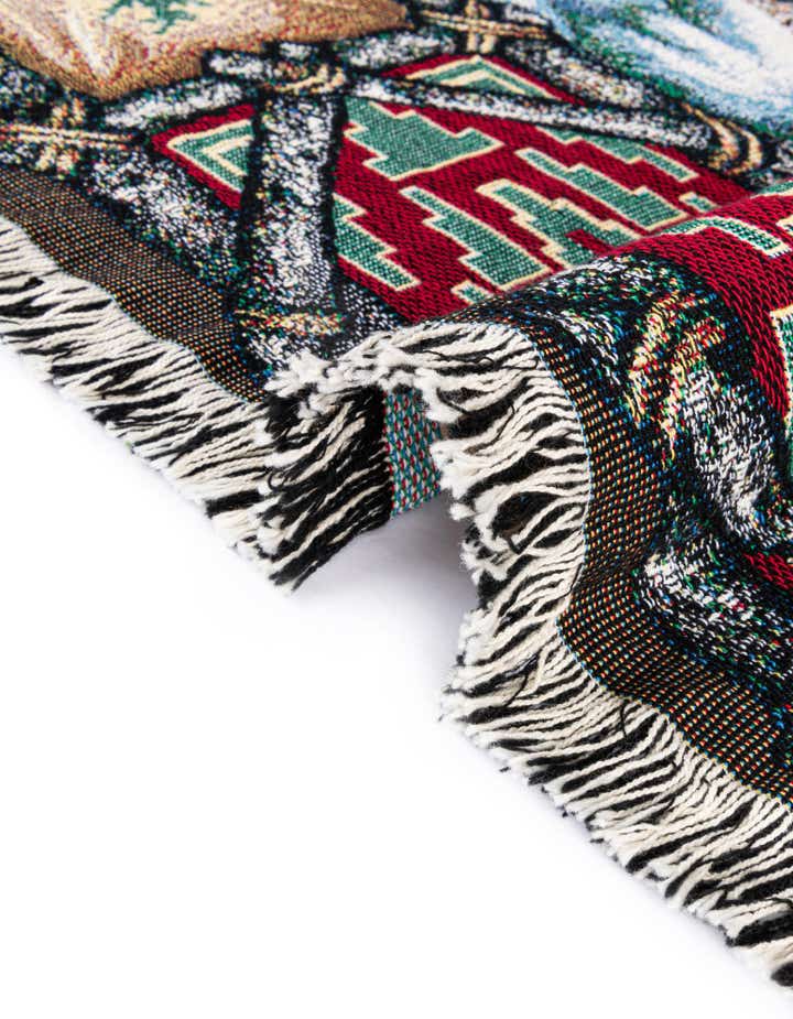 135cm x 185cm Wolf Lodge Throw Blanket