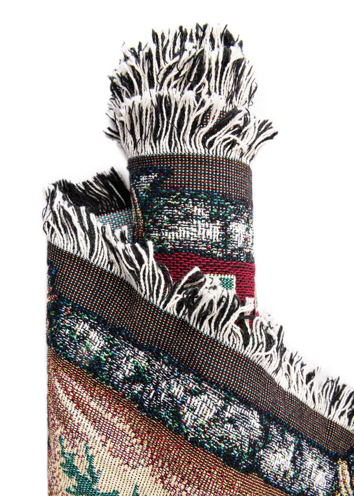 135cm x 185cm Wolf Lodge Throw Blanket