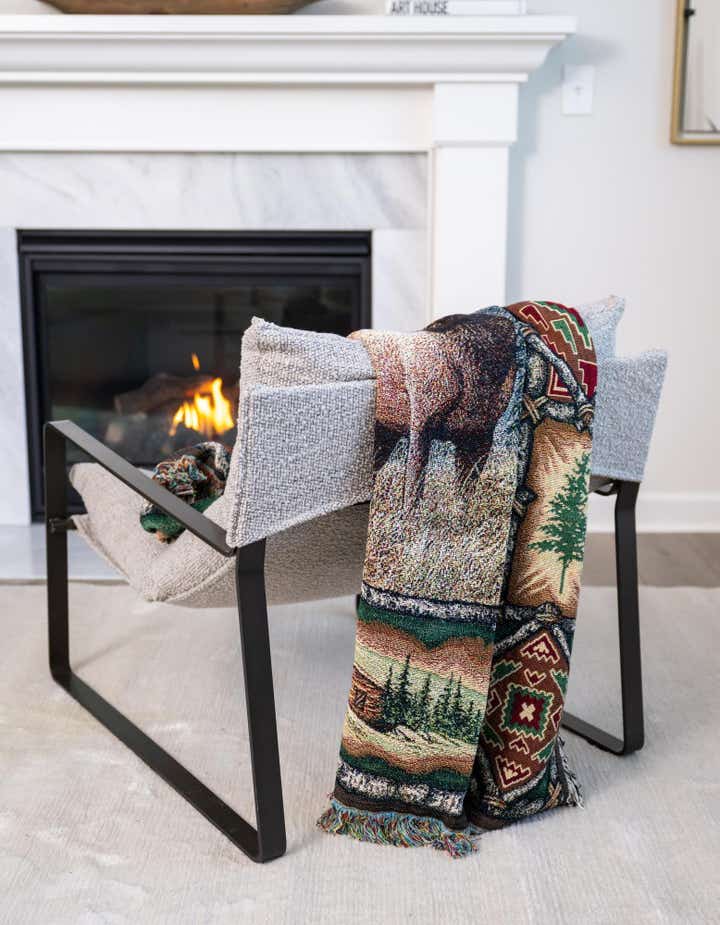135cm x 185cm Elk Lodge Kuscheldecke