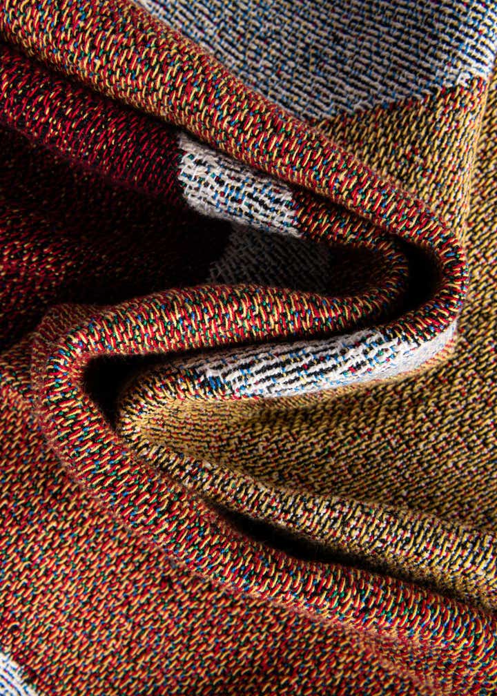 4' 6 x 6' 70's Sunset Throw Blanket