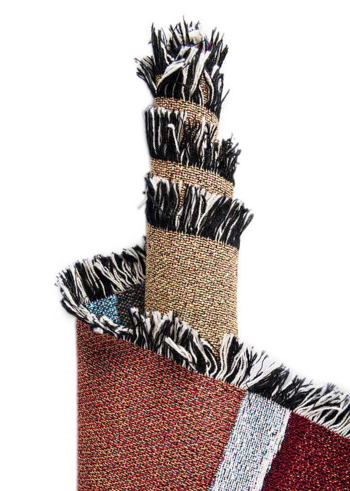 4' 6 x 6' 70's Sunset Throw Blanket