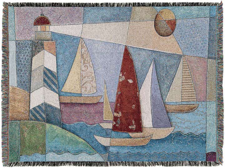 135cm x 185cm Bay Regatta Throw Blanket