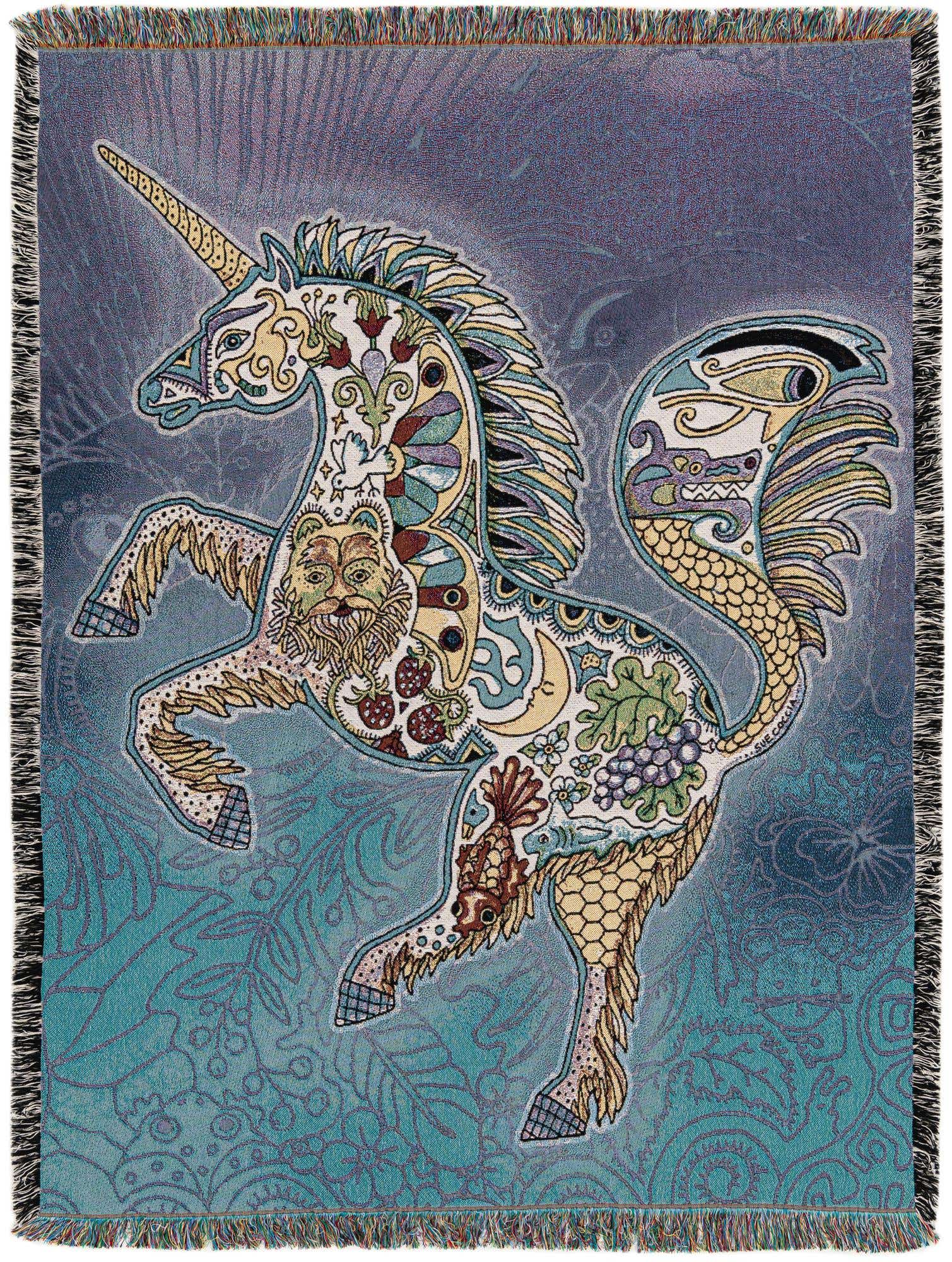 4' 6 x 6' Unicorn Joopy Throw Blanket