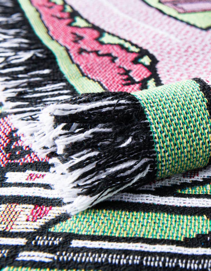 Detail image of 4' 6 x 6' Road Play Mat Pink Throw Blanket