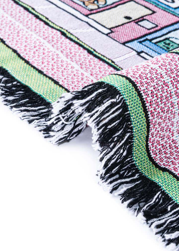 4' 6 x 6' Road Play Mat Pink Throw Blanket