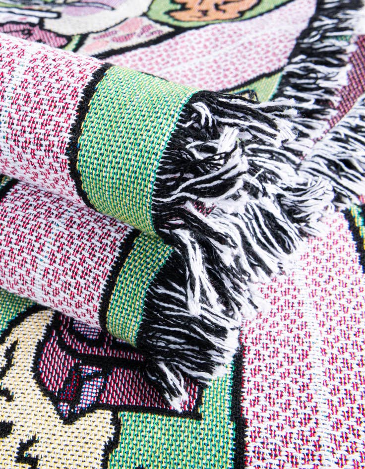 Detail image of 4' 6 x 6' Road Play Mat Pink Throw Blanket