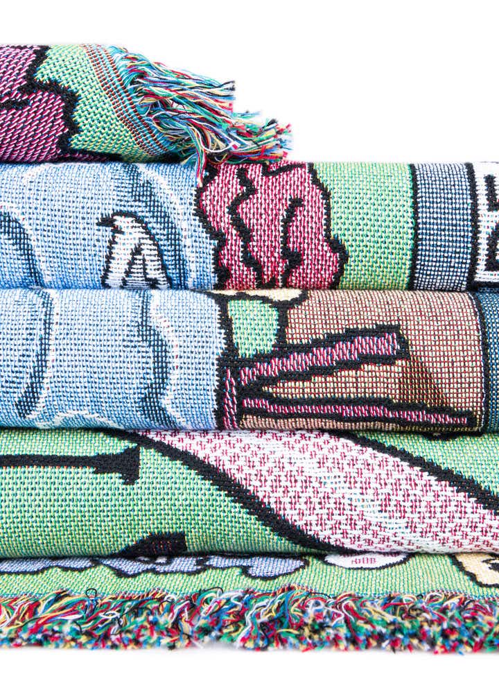 4' 6 x 6' Road Play Mat Pink Throw Blanket