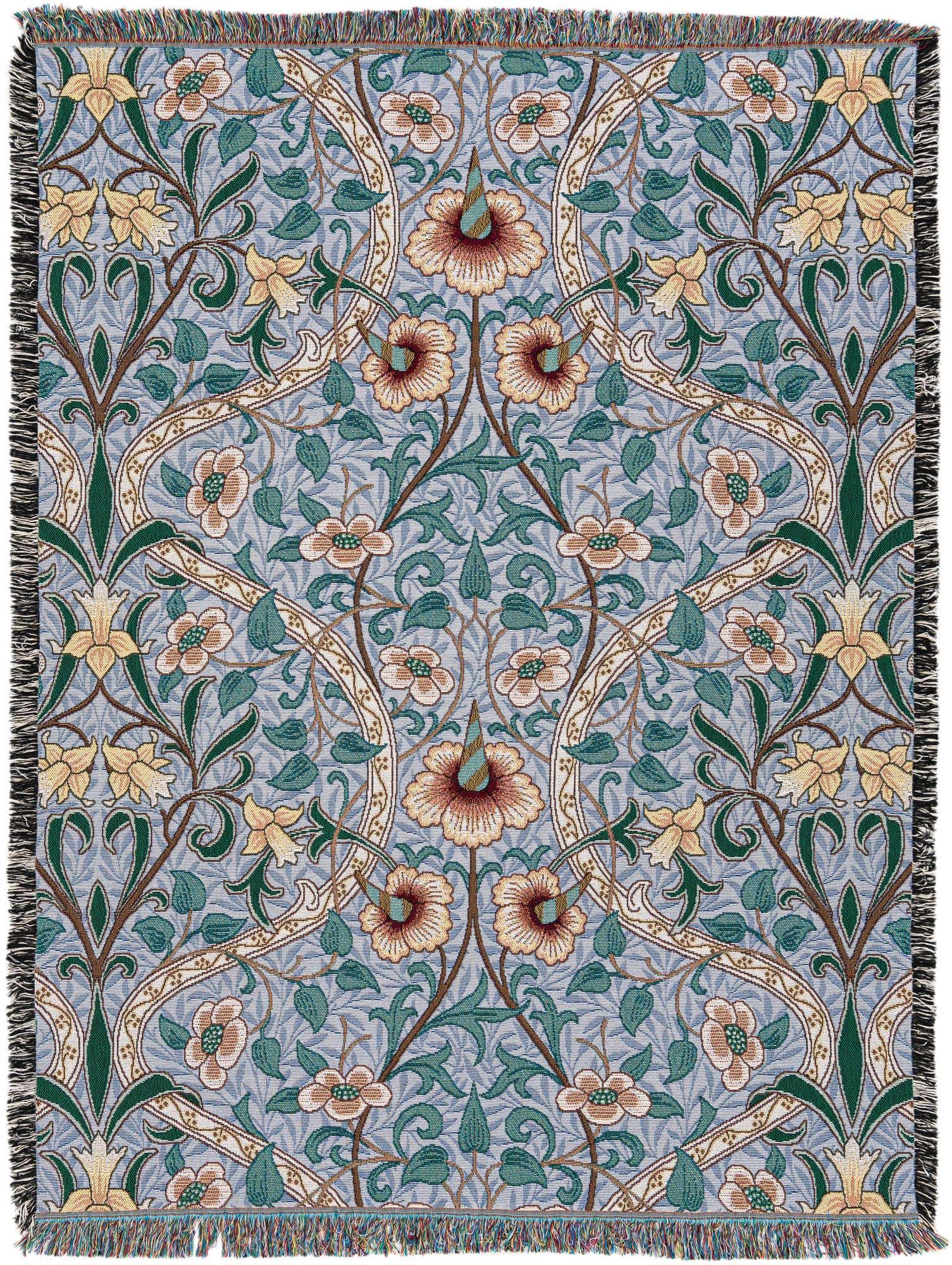 4' 6 x 6' William Morris Daffodil Throw Blanket