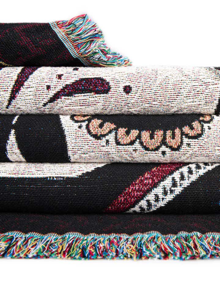 135cm x 185cm Day of the Dead Kuscheldecke