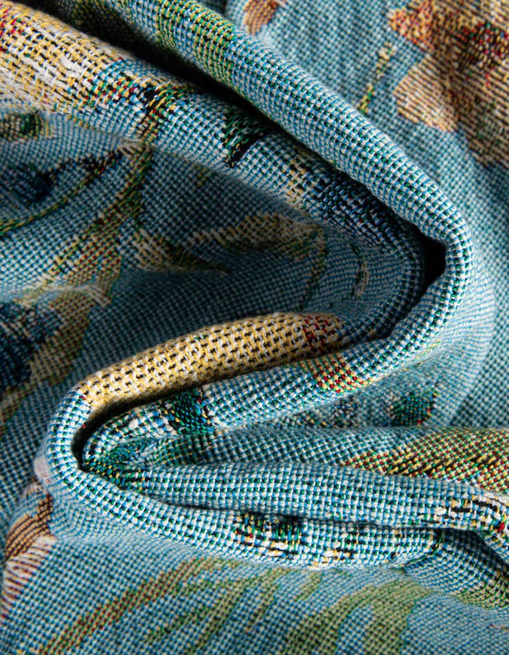 Detail image of 4' 6 x 6' Floral-Yellow Bloom Throw Blanket