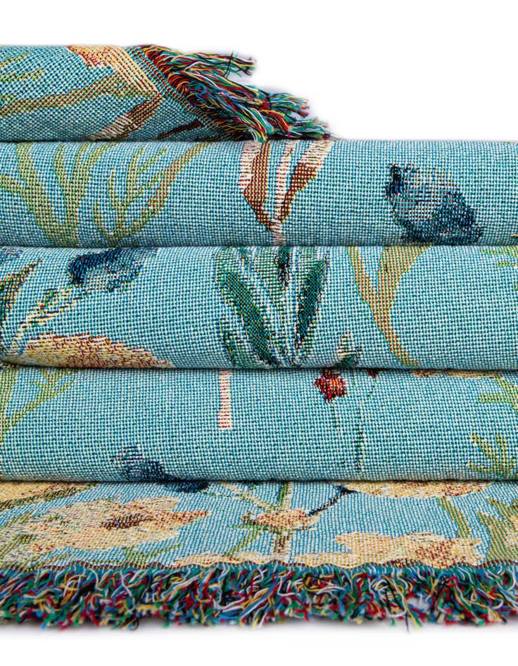 Detail image of 4' 6 x 6' Floral-Yellow Bloom Throw Blanket