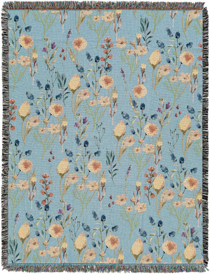 Plaid Floral-Yellow Bloom 135cm x 185cm