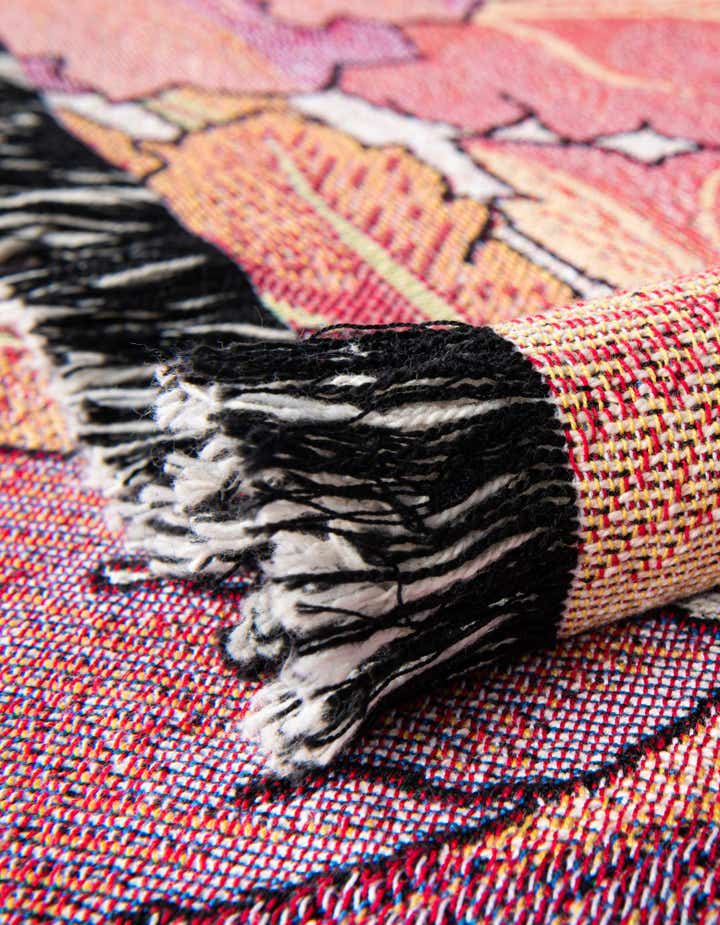 4' 6 x 6' William Morris Acanthus Leaves Sherbet Throw Blanket