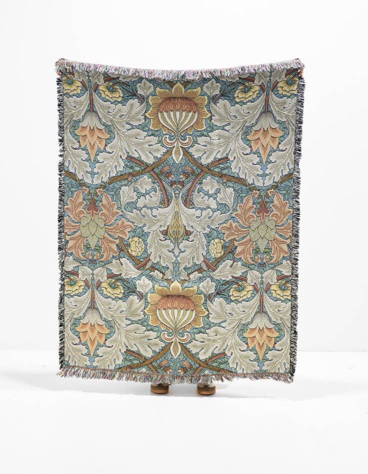Detail image of 4' 6 x 6' William Morris St James Throw Blanket
