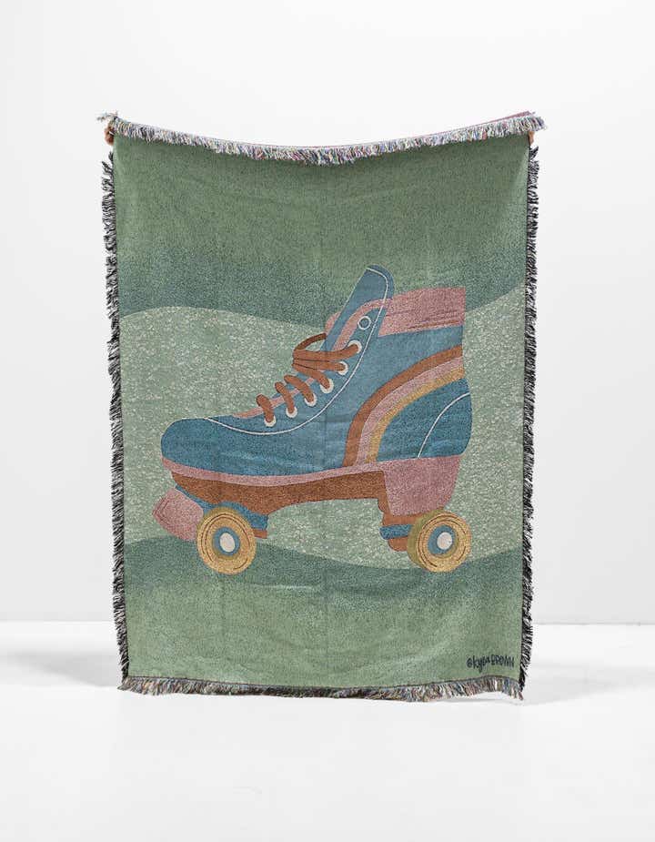 135cm x 185cm Roller Skate Throw Blanket