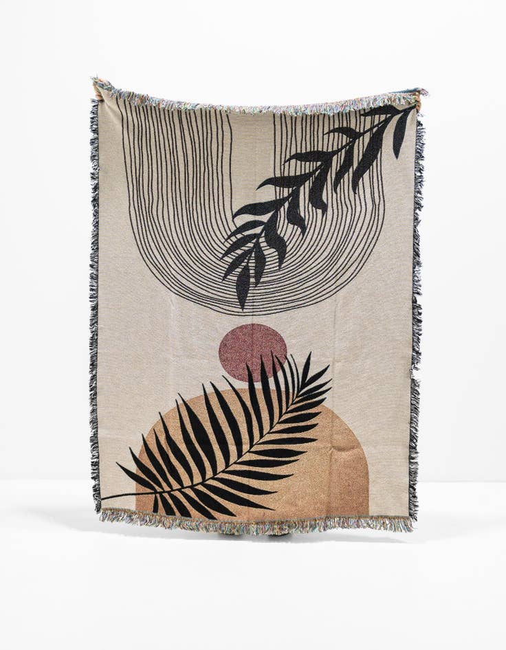 Detail image of 4' 6 x 6' Abstract Arches 2 Throw Blanket