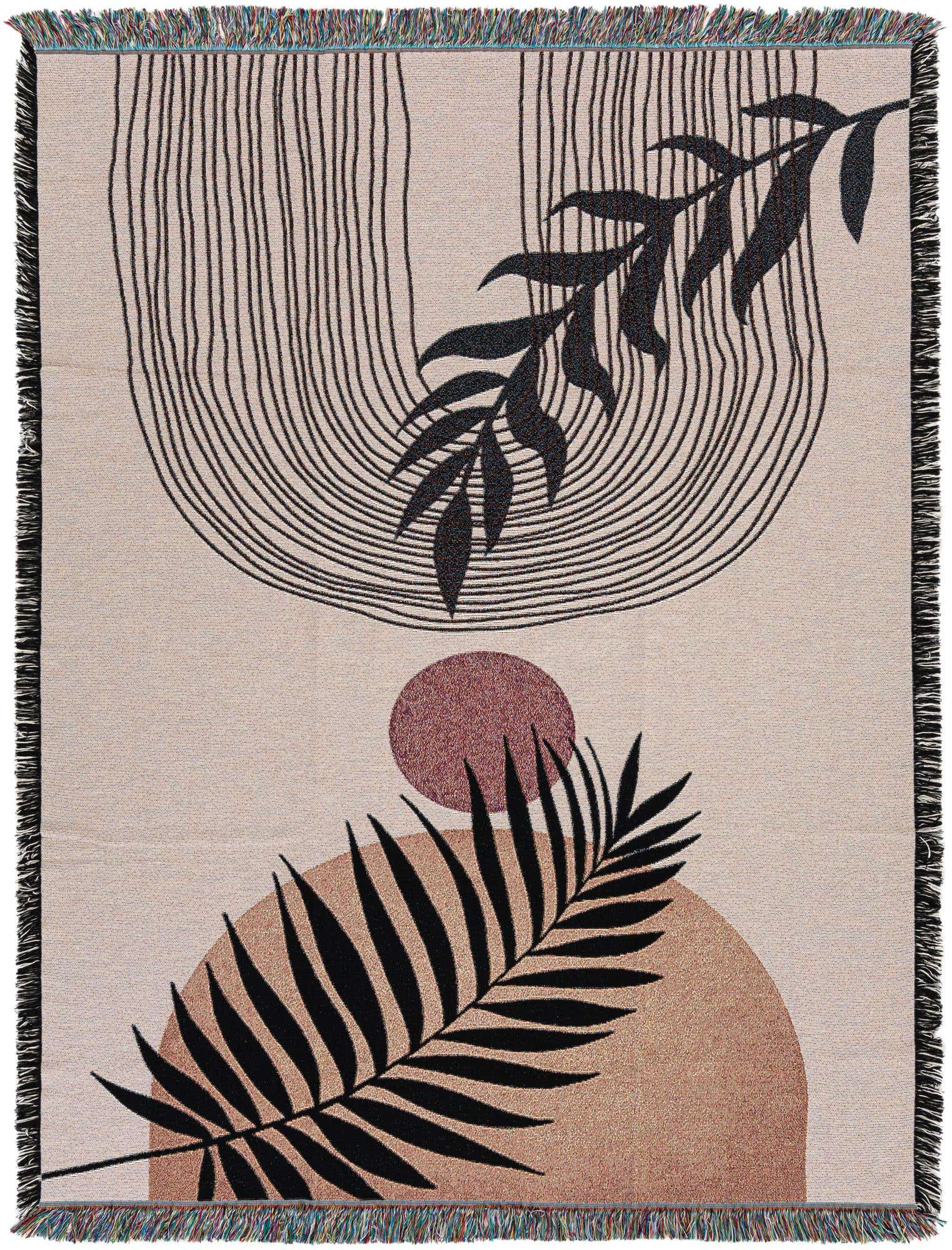 4' 6 x 6' Abstract Arches 2 Throw Blanket