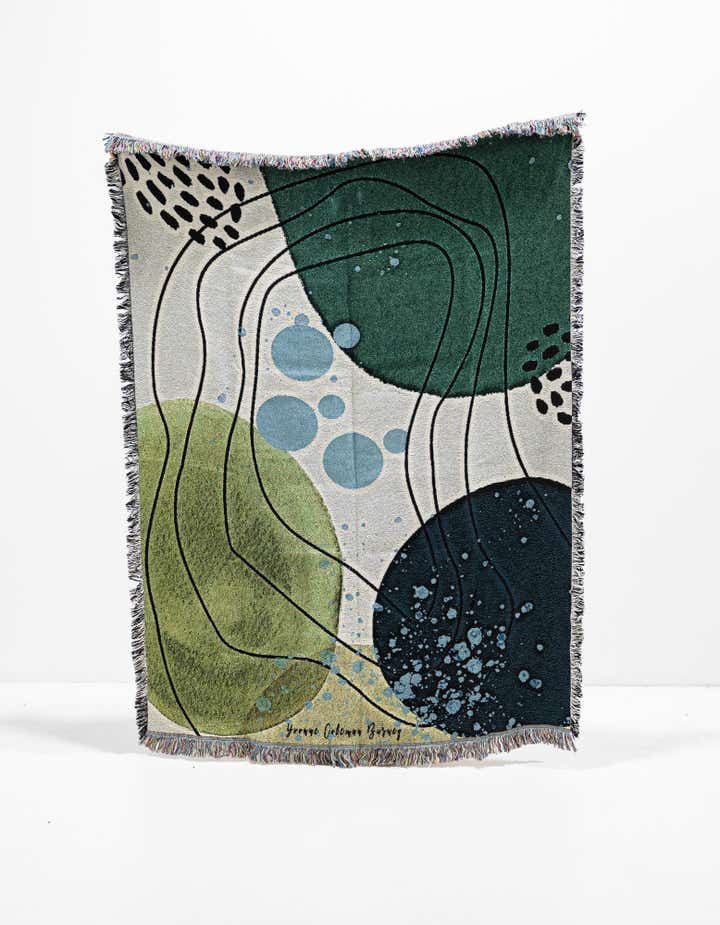 4' 6 x 6' Spring Peeking Through Throw Blanket