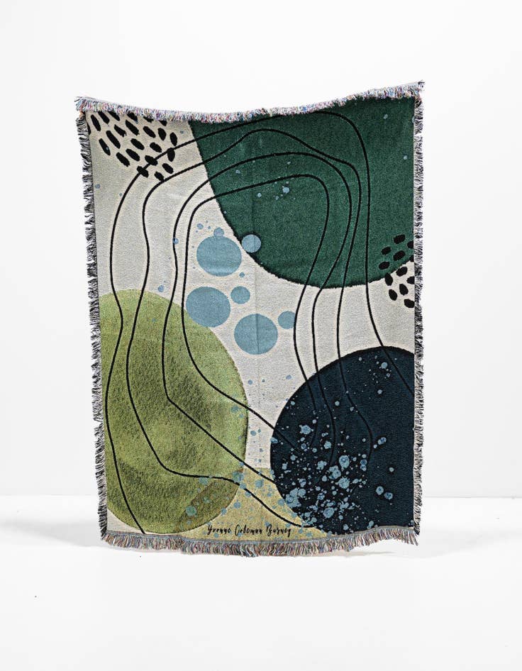 Detail image of 4' 6 x 6' Spring Peeking Through Throw Blanket