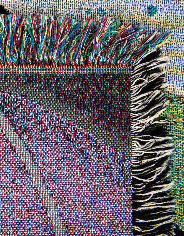 Detail image of 4' 6 x 6' Spring Peeking Through Throw Blanket