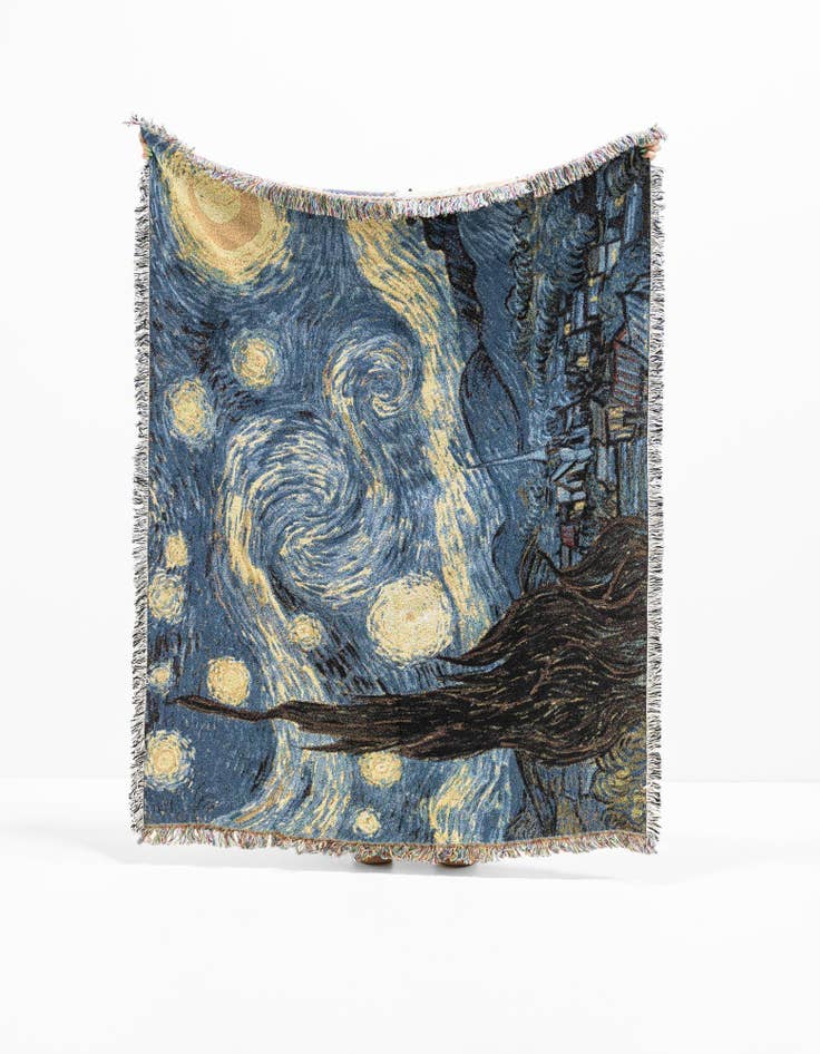 Detail image of 4' 6 x 6' Starry Night Throw Blanket