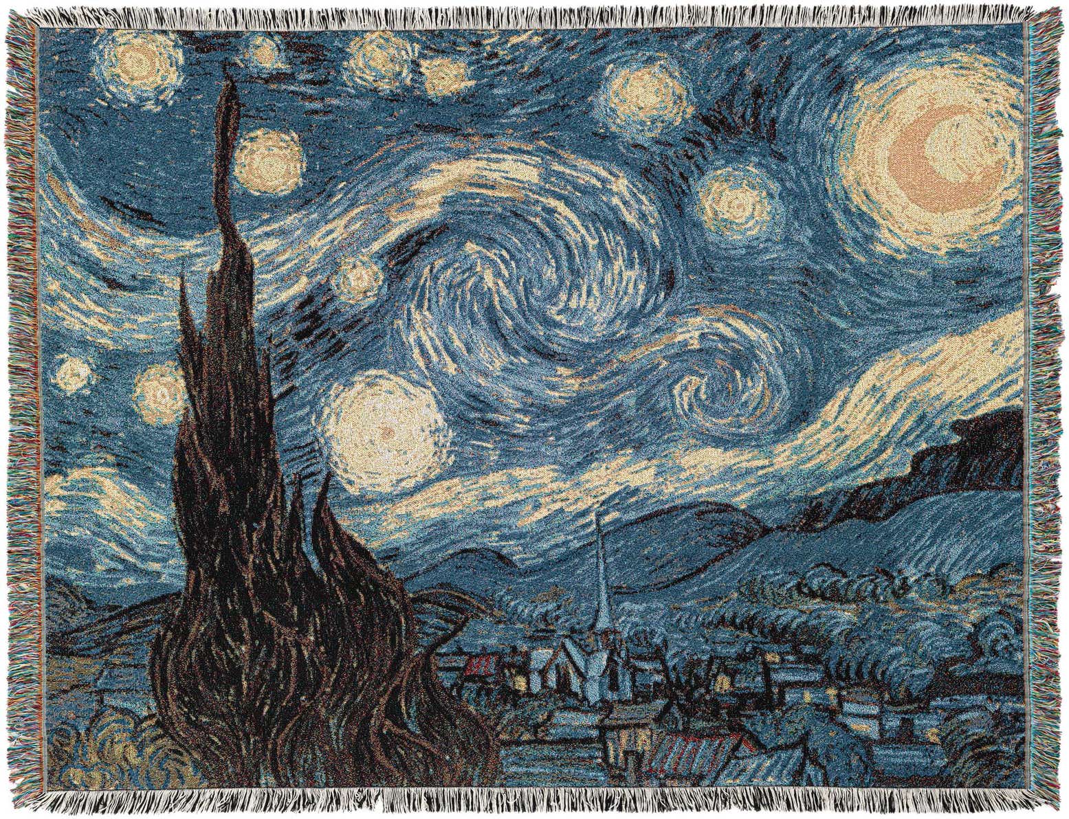 4' 6 x 6' Starry Night Throw Blanket
