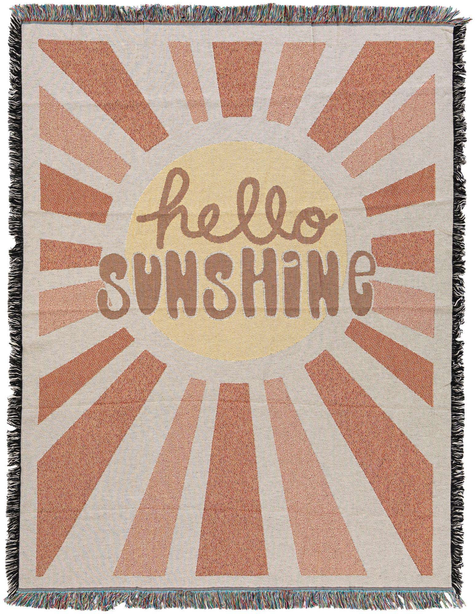 4' 6 x 6' Hello Sunshine Throw Blanket