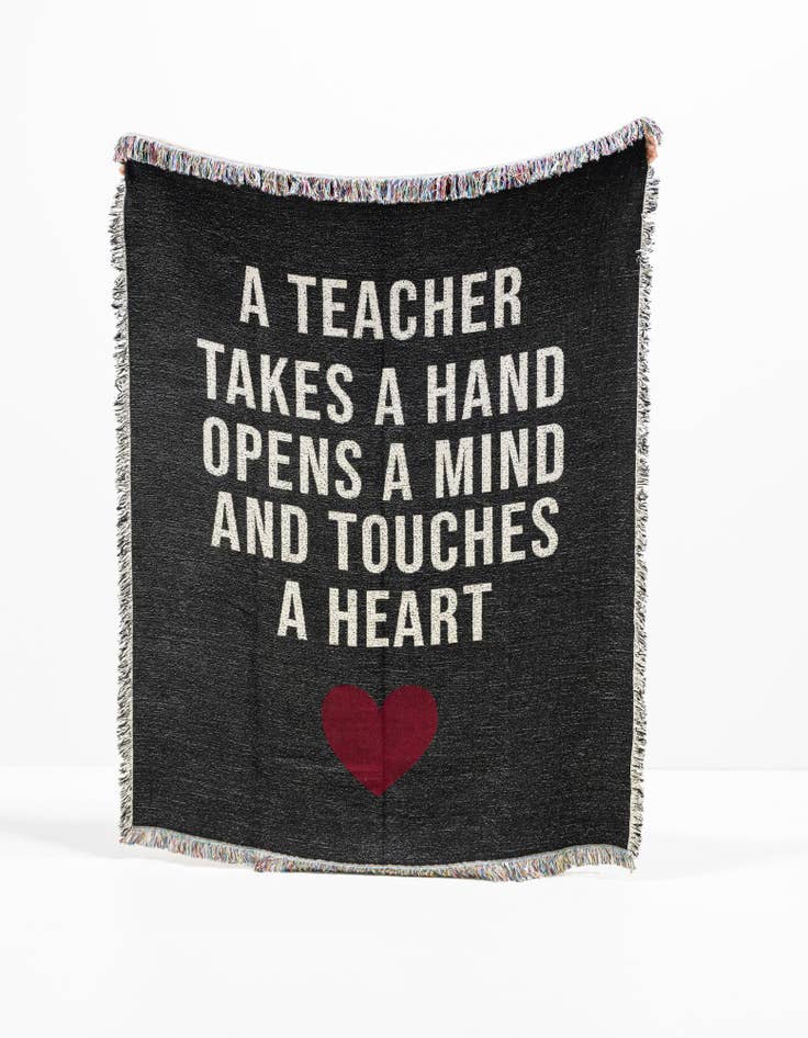 Detail image of 4' 6 x 6' A Teacher Throw Blanket