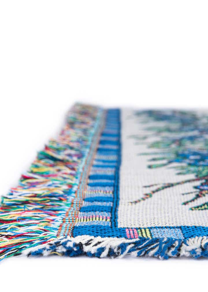 4' 6 x 6' Blueberry Lace Throw Blanket