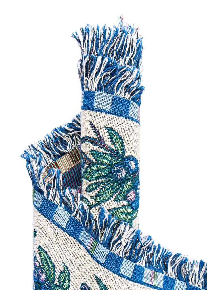 4' 6 x 6' Blueberry Lace Throw Blanket