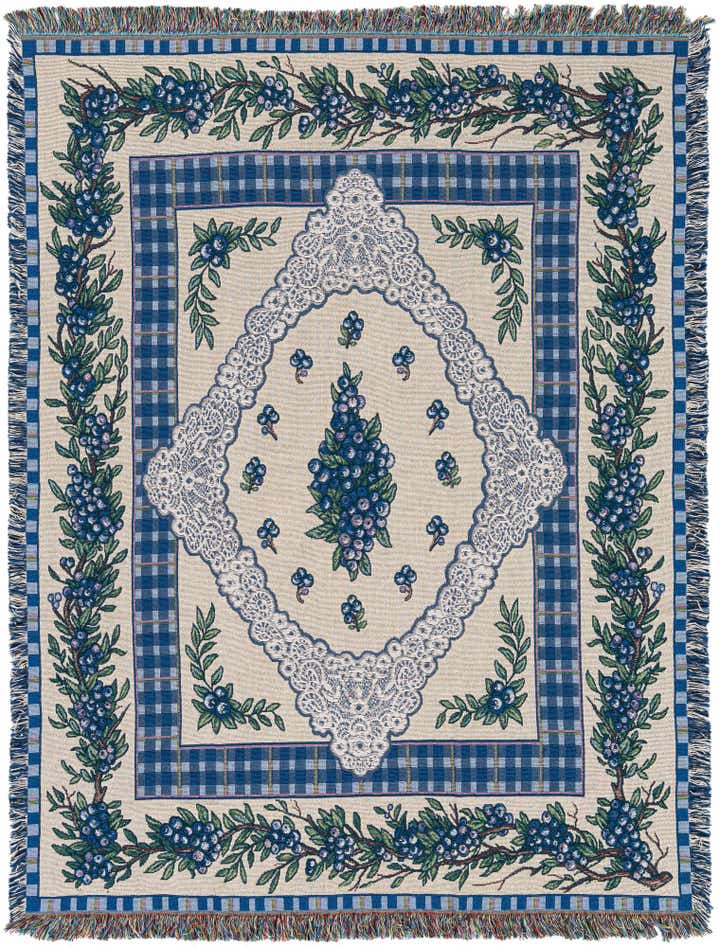 135cm x 185cm Blueberry Lace Throw Blanket