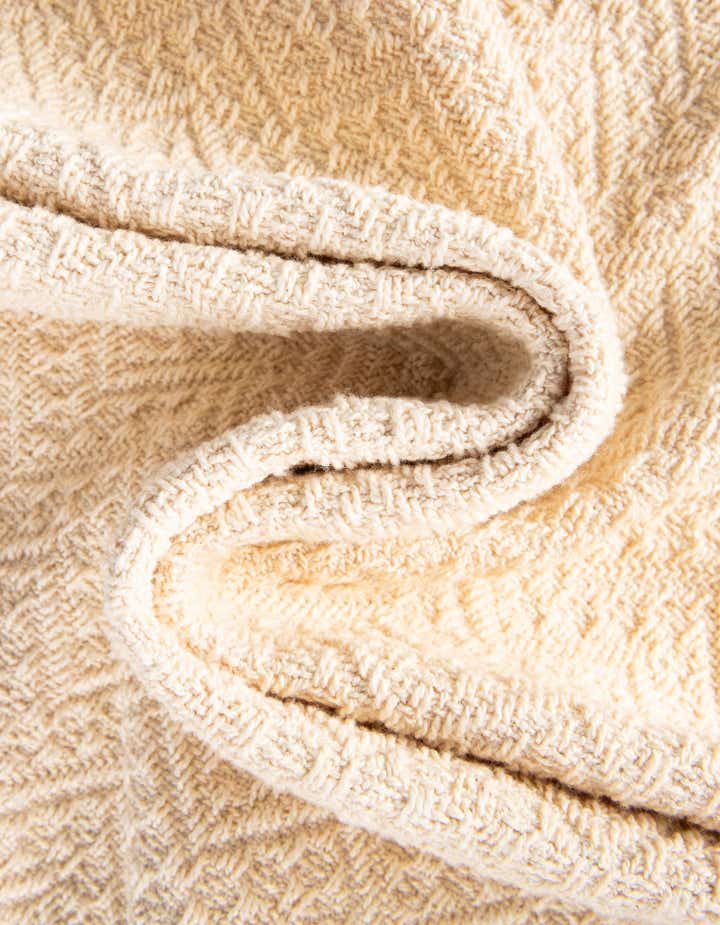 135cm x 185cm Brittany Natural Throw Blanket