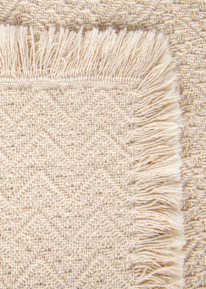 4' 6 x 6' Brittany Natural Throw Blanket