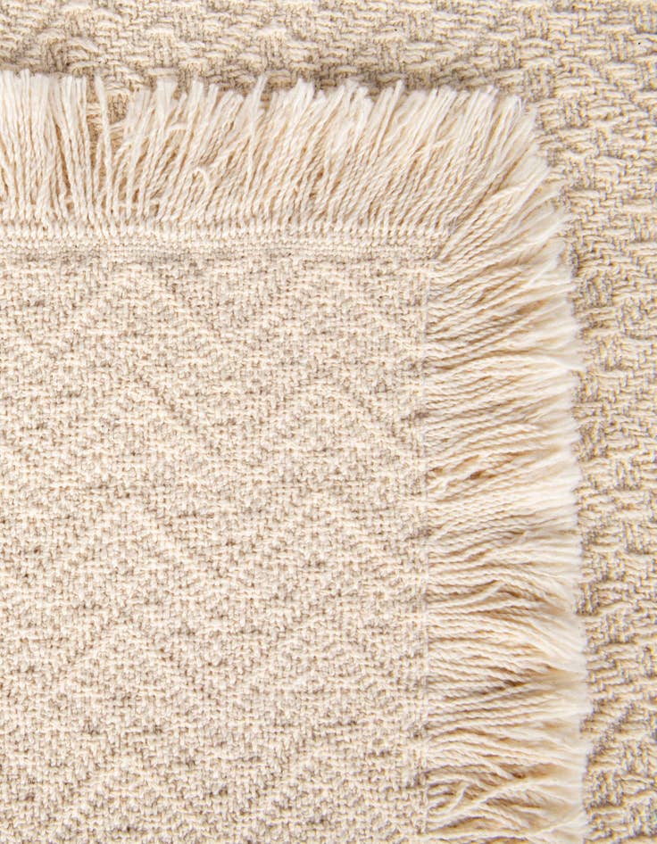 Detail image of 4' 6 x 6' Brittany Natural Throw Blanket