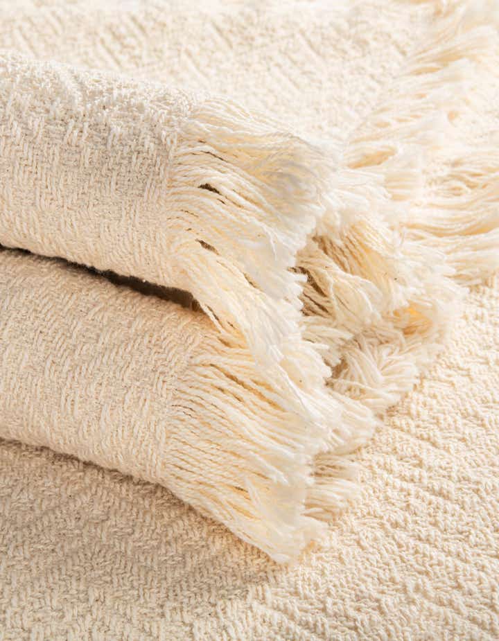 135cm x 185cm Brittany Natural Throw Blanket