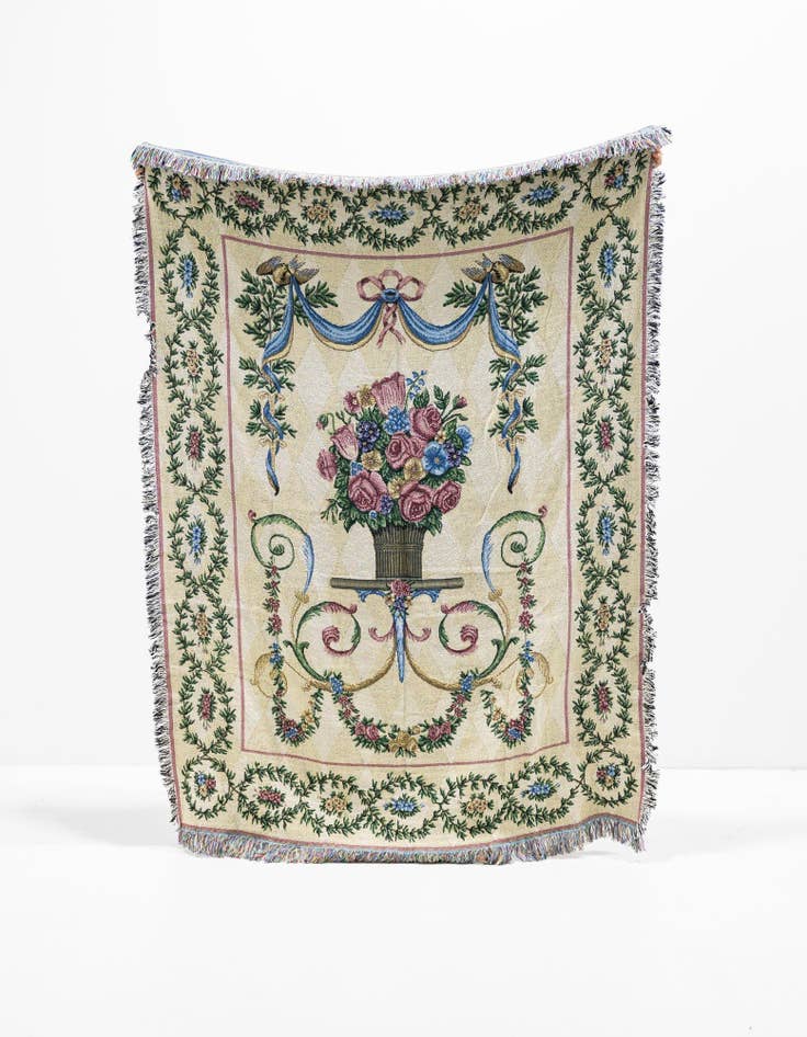 Detail image of 4' 6 x 6' Floral Majesty Throw Blanket