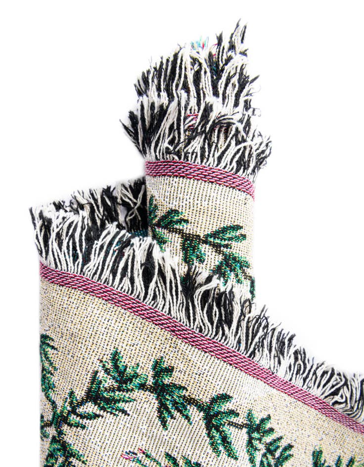 Detail image of 4' 6 x 6' Floral Majesty Throw Blanket