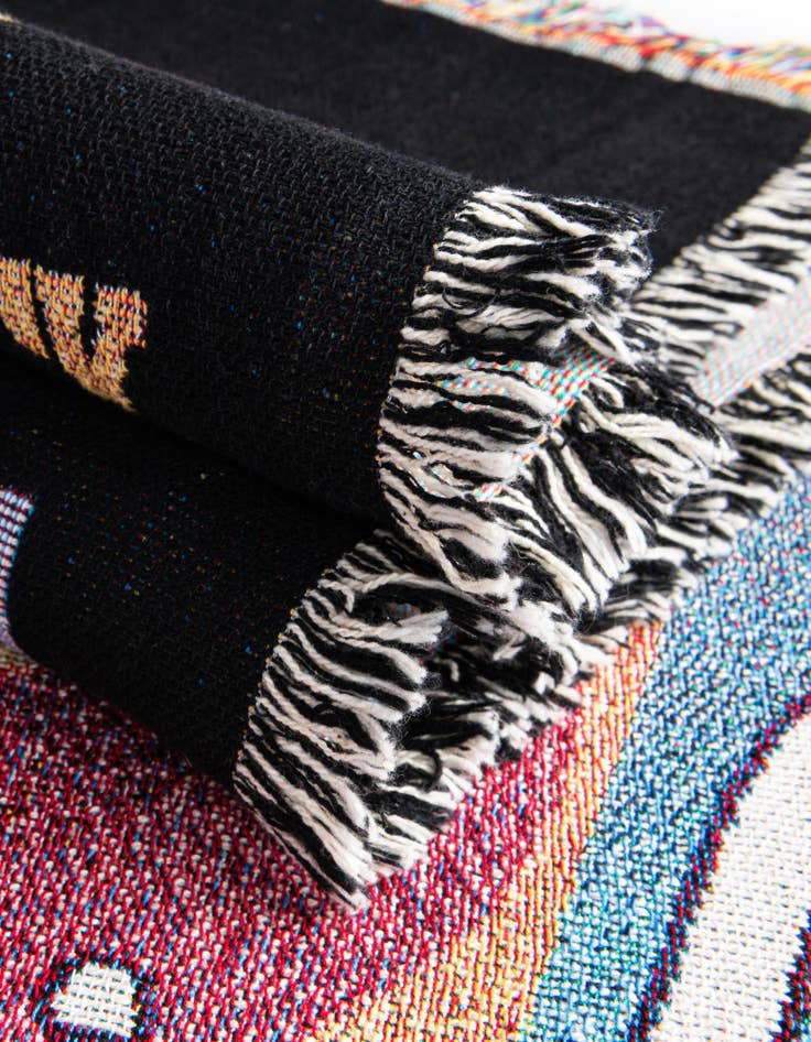 Detail image of 4' 6 x 6' To My Daughter Colorful Unicorn Throw Blanket