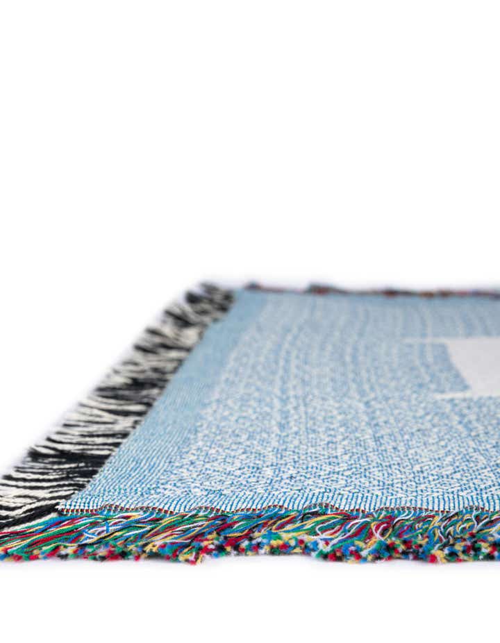 135cm x 185cm Home Heart Teal Throw Blanket