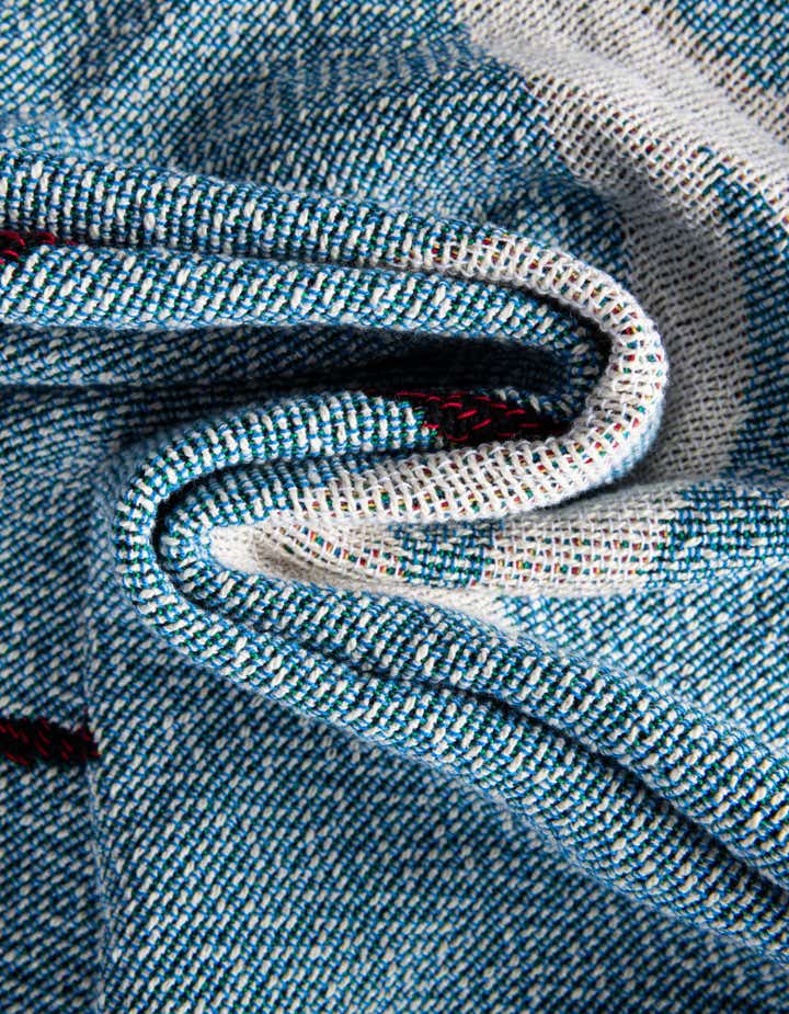 135cm x 185cm Home Heart Teal Throw Blanket
