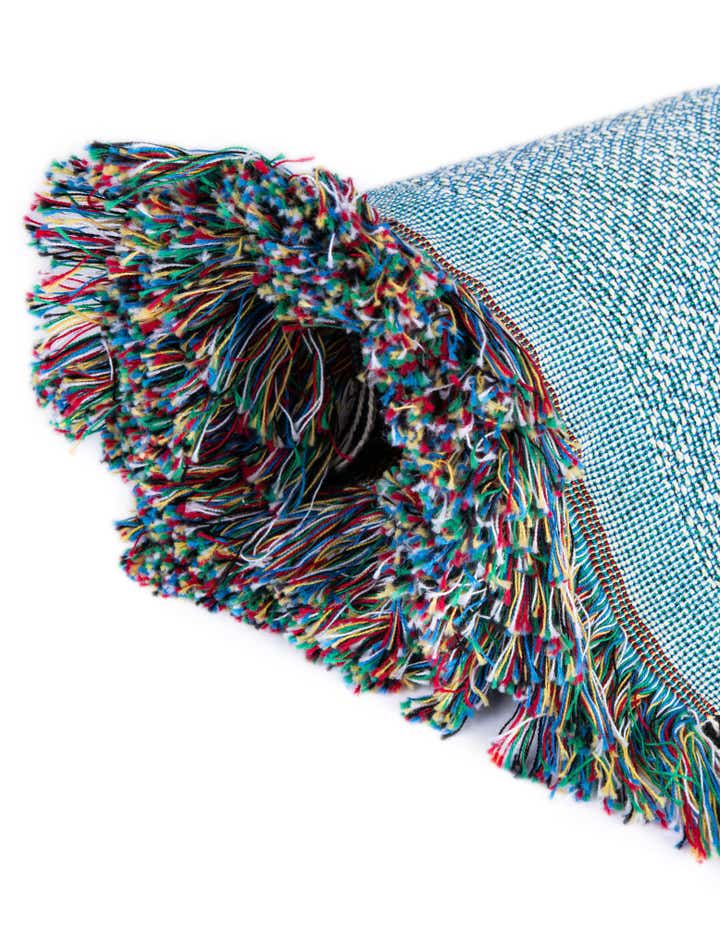 135cm x 185cm Home Heart Teal Throw Blanket