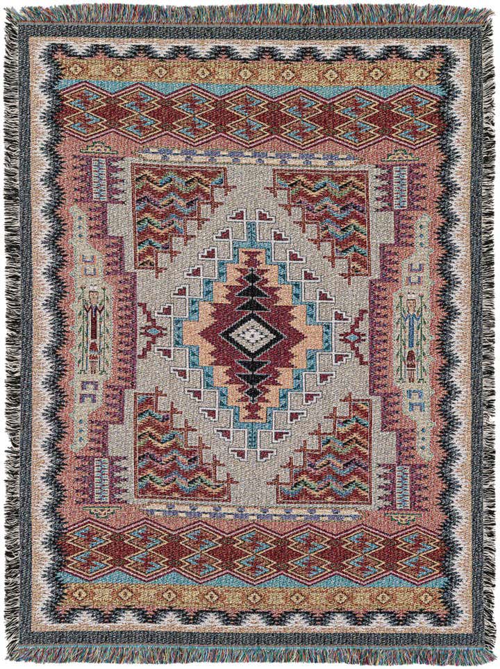 135cm x 185cm Southwest Salmon Kuscheldecke