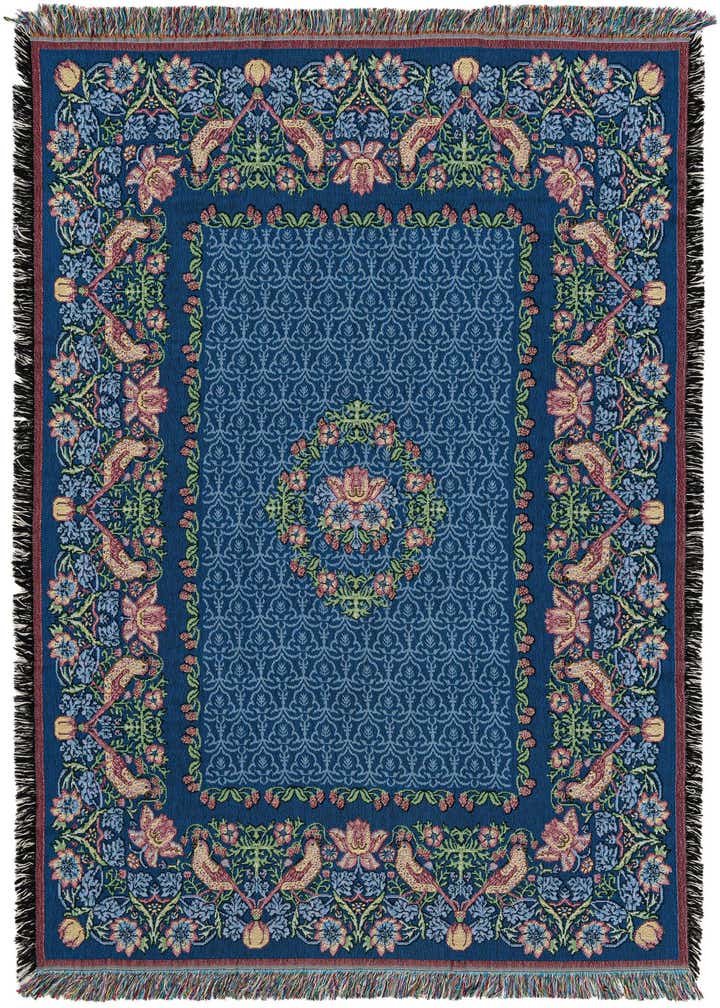 4' 6 x 6' Strawberry Thief Throw Blanket