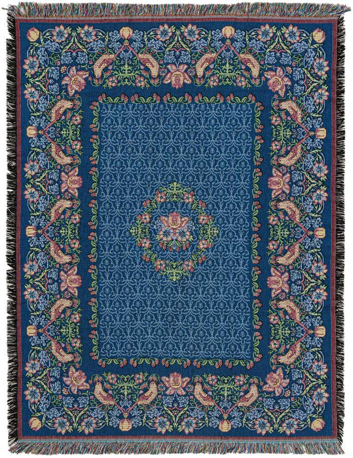 135cm x 185cm Strawberry Thief Throw Blanket