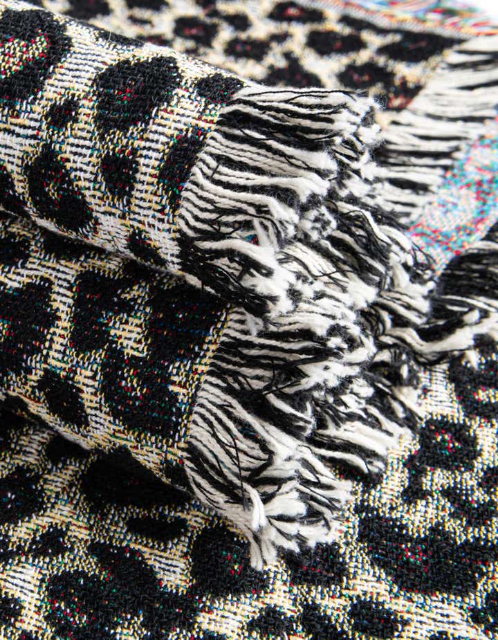 4' 6 x 6' Cheetah Skin Throw Blanket