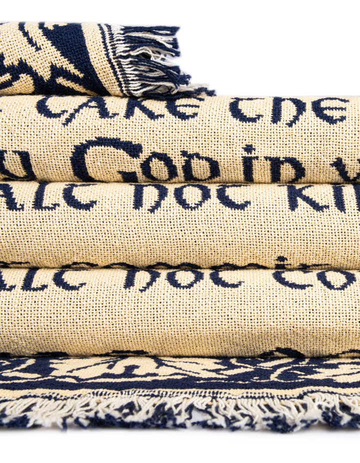 135cm x 185cm Ten Commandments Natural Throw Blanket