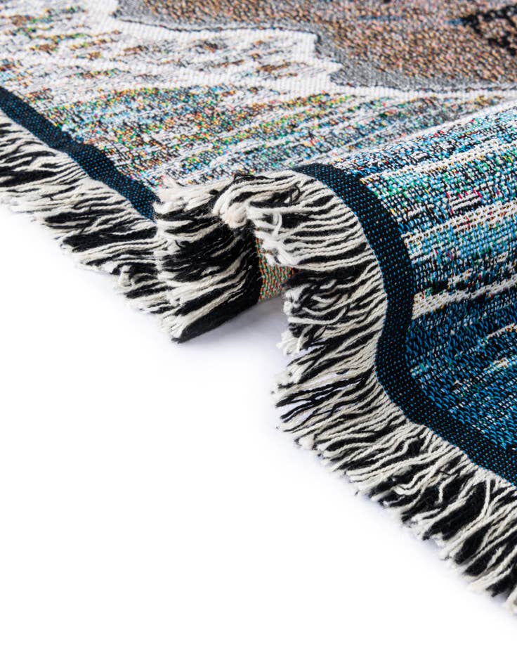 Detail image of 4' 6 x 6' Footprints Throw Blanket