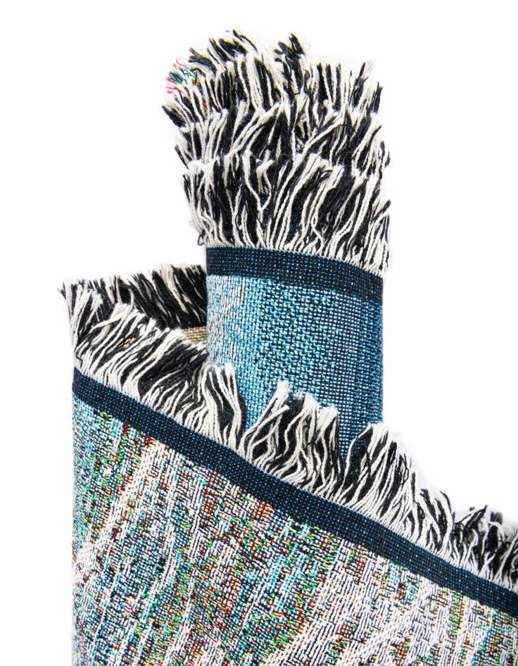 Detail image of 4' 6 x 6' Footprints Throw Blanket