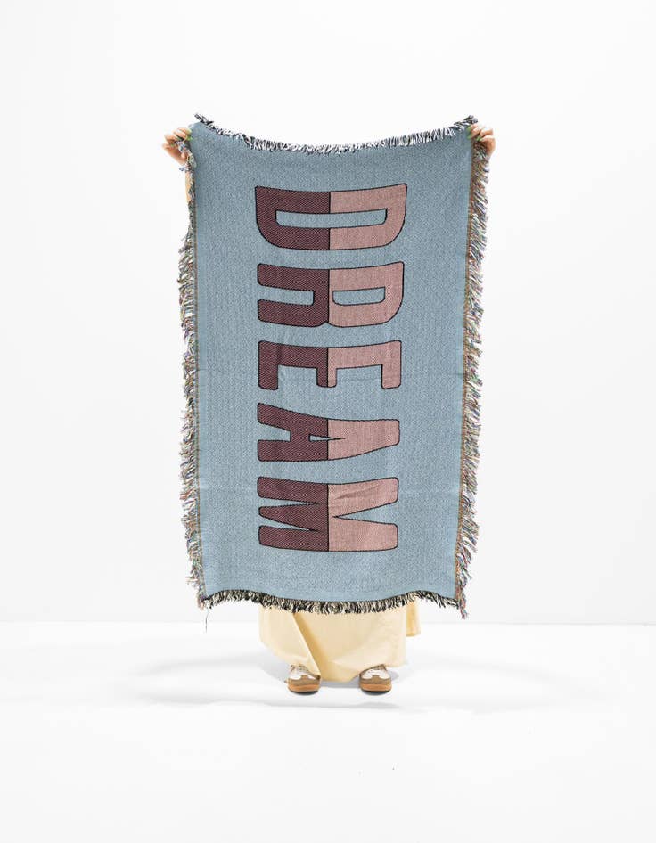 Detail image of 4' 6 x 6' Dream Couch Teal Throw Blanket